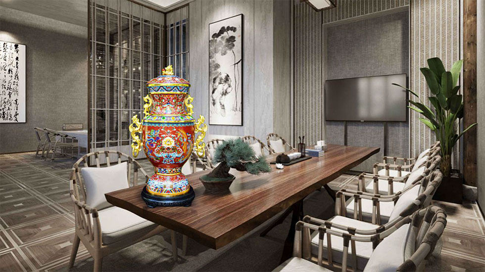中国工艺美术大师张同禄 景泰蓝《盛世荣耀尊》